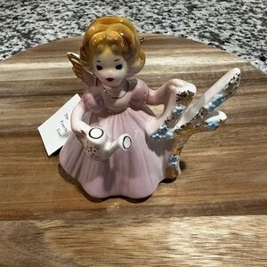Vintage Josef Originals Birthday Girl Pink Angel Figurine Age Four
